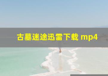 古墓迷途迅雷下载 mp4